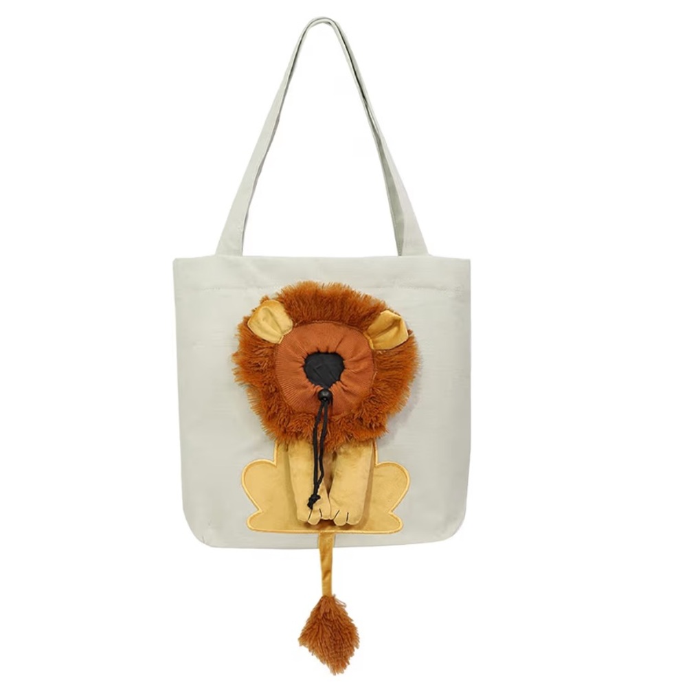 🆕 Lion Plush Canva Tote Bag For Cats or Dogs